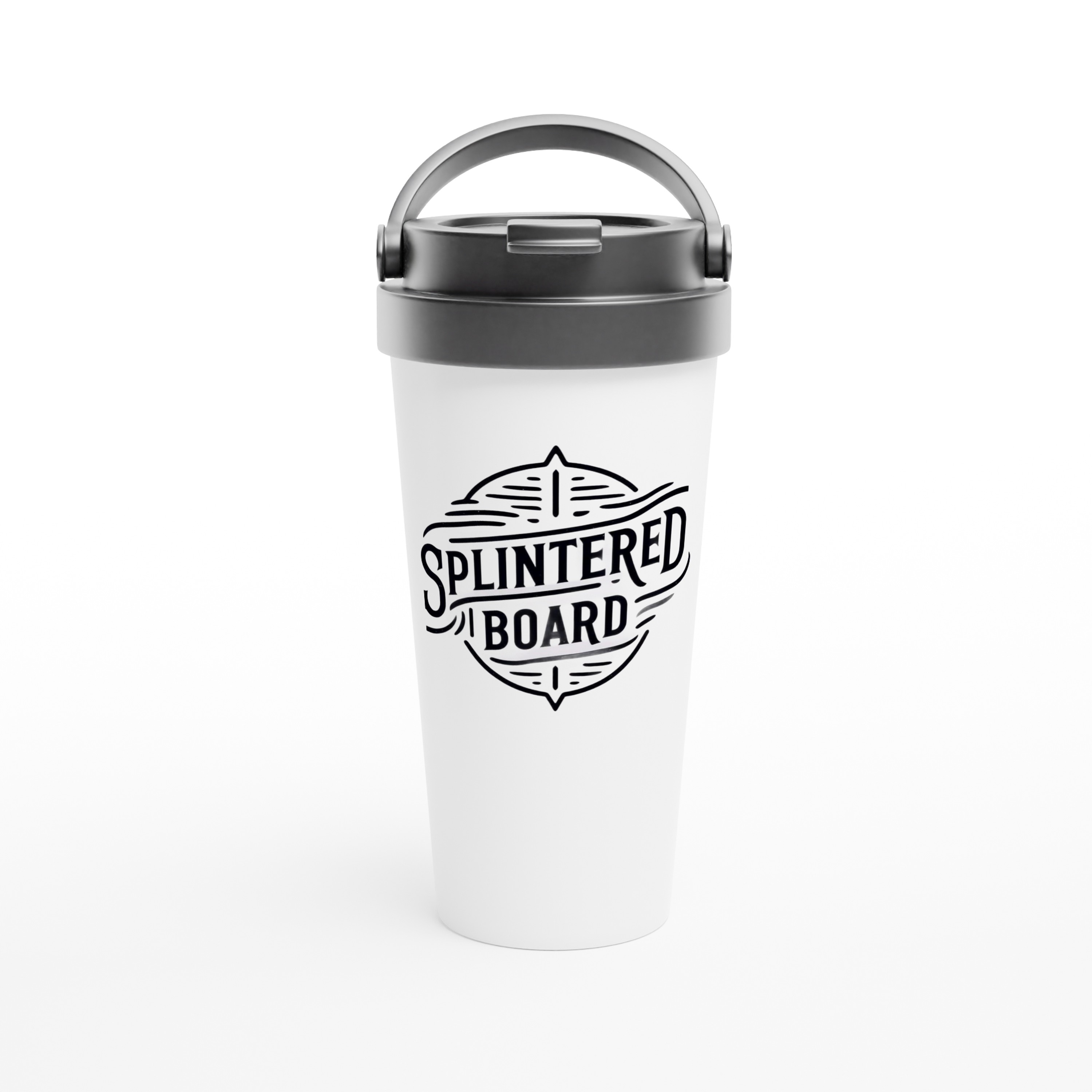 White 15oz Stainless Steel Travel Mug